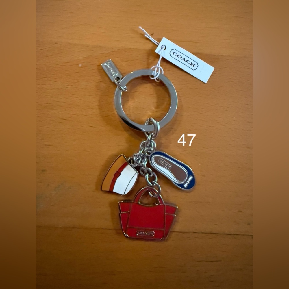 Coach Multi Mix Hat, Shoe, Handbag Keychain. Original Tag Still Attached! (47)